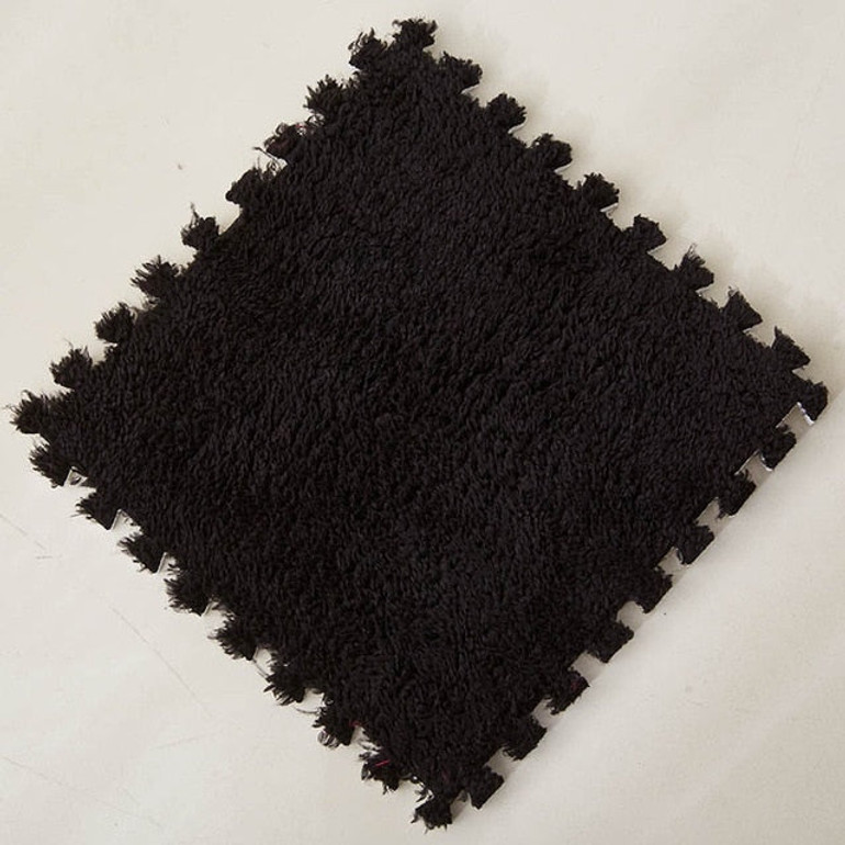 Foldable Carpets for Living Room Plush Soft Climbing Carpet Split Joint Bath Room Anti-skid Rugs
