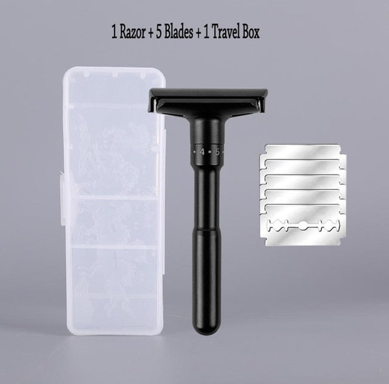 Adjustable Shaving Razor Double Edge Safety Razor Blades