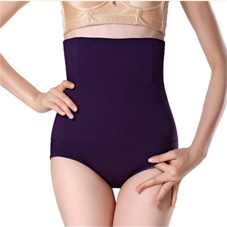 Women High Waist Tummy Control Panties Waist Body Shaper Seamless