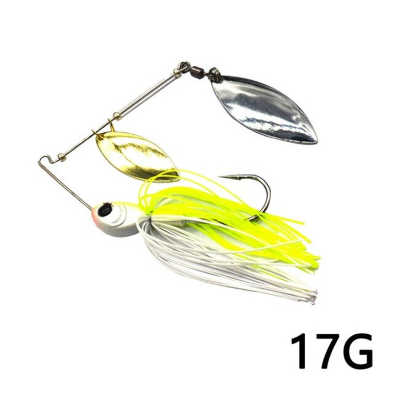 1pcs Spinner Bait 12g 17G Metal Lure Hard Fishing Lure Spinner Lure Spinnerbait Pike Swivel Fish Tackle Wobbler Fishing