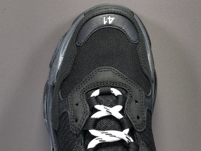 BLCG Triple S Clear Sole Black Shoes Sneakers