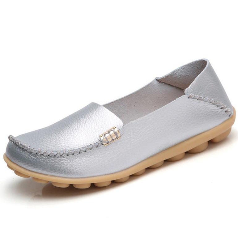 Genuine Leather Women Flats Shoes Woman ballet Flats Female Loafers