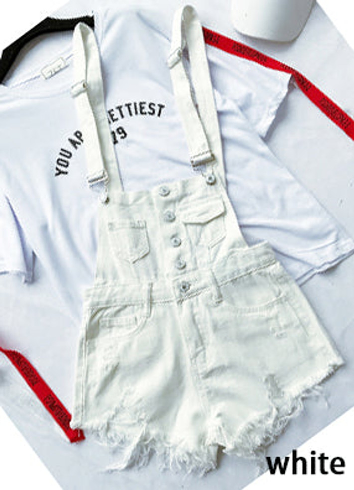 2019 Hot Vogue Women Clothing Denim Playsuits Cotton Strap Rompers Shorts Loose Casual Overalls Shorts Rompers Female Playsuits