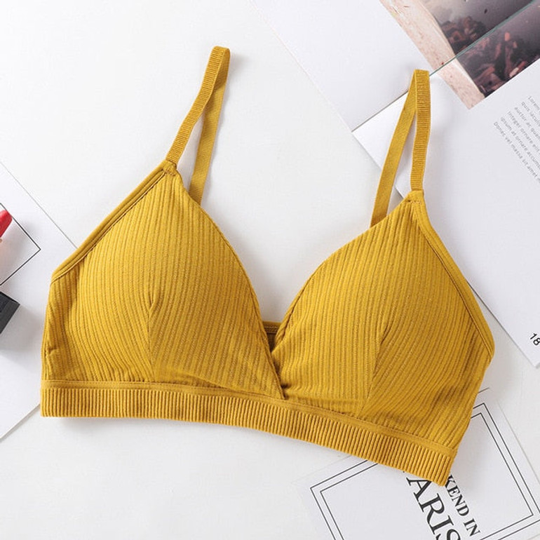 Sexy Push Up Bras For Women Padded Bra Cotton Comfort Wireless Brassiere Seamless Bralette Padded Underwear Female Sexy Lingerie