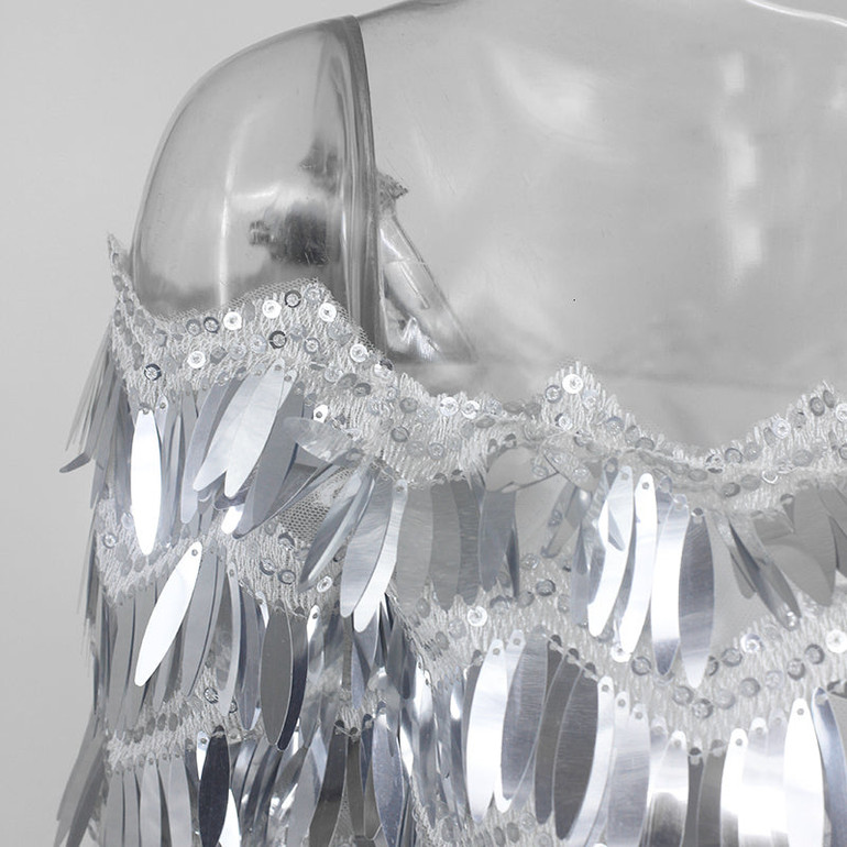 Thereadict Sexy Women Dress Off Shoulder Tassel Short Long Sleeve Sequin Dress Backless Vintage Autumn Club Party Dresses 2019