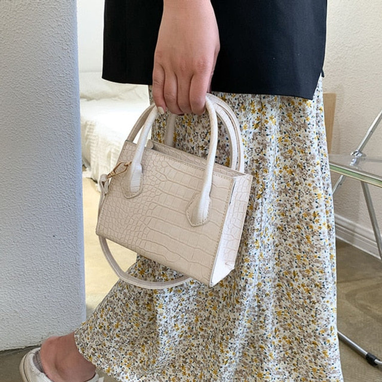 2020 Crocodile Pattern PU Leather Crossbody Bags For Women Chain  Female Shoulder Handbags Mini Purses Travel Cross Body Bag