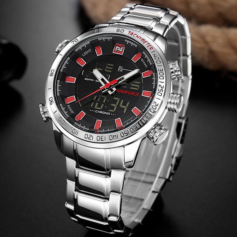 NAVIFORCE Military Sports Watches Men Luxury Top Brand Digital Quartz Watch Men's Waterproof Wrist Watch Clock Relogio Masculino