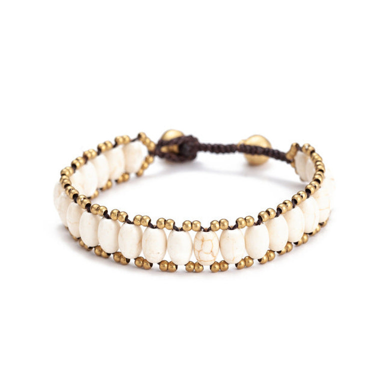 Vintage Boho Handmade Waterdrop Stone Bracelets