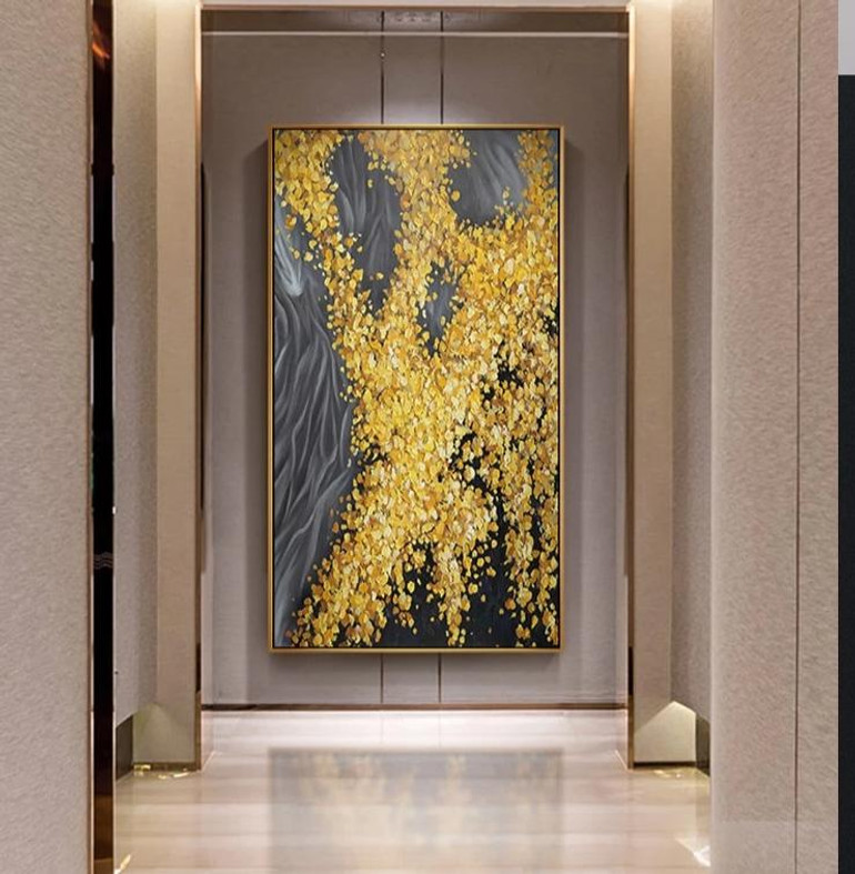 Yellow Canvas Print Painting Wall Art Picture For Living Room Home Decor Print HD Modern Petal