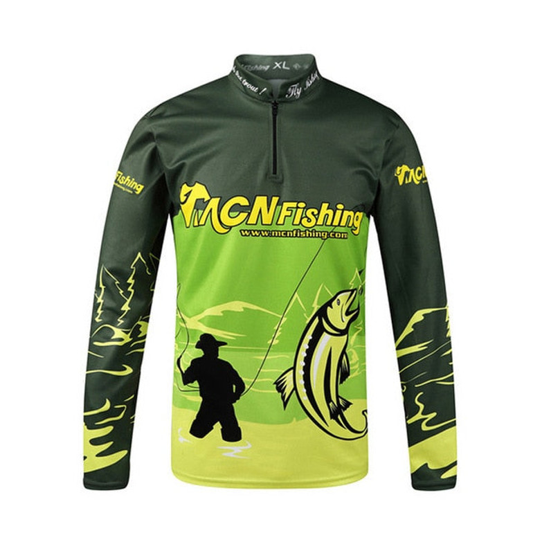 New Men Fishing Shirt Stand Collar Loose Fishing Clothing Breathable Outdoor Anti-mosquito Clothes for Hiking Camping