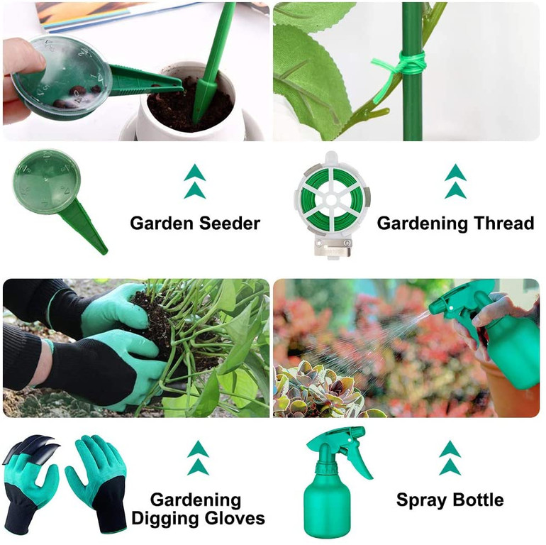 49 Pcs Garden Tools Set, Extra Succulent Tools Set, Heavy Duty Gardening Tools.