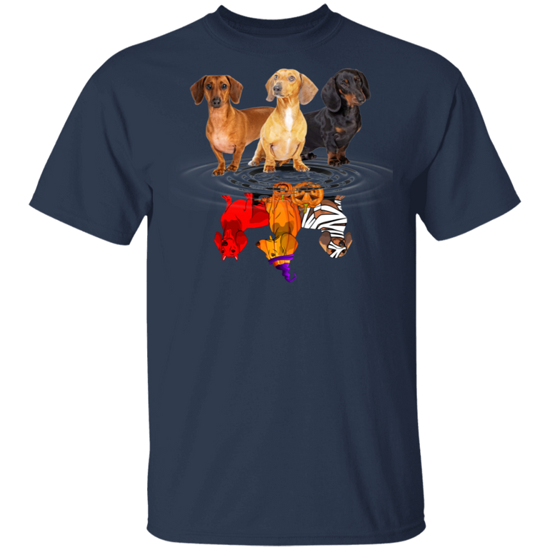 Family Dachshund T-Shirt Reflection Of Halloween Shirt Cute Gift Ideas For Dachshund Lovers
