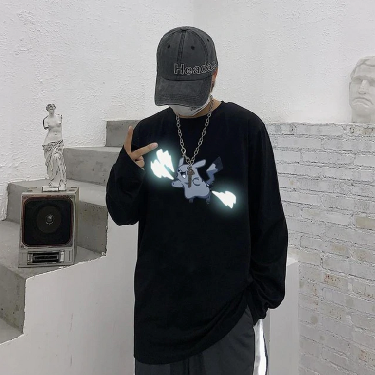 Reflective Pikachu Lightning Shirt