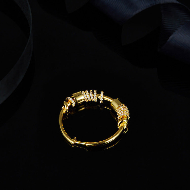 Yellow Gold Huggie Hoop Single Earring