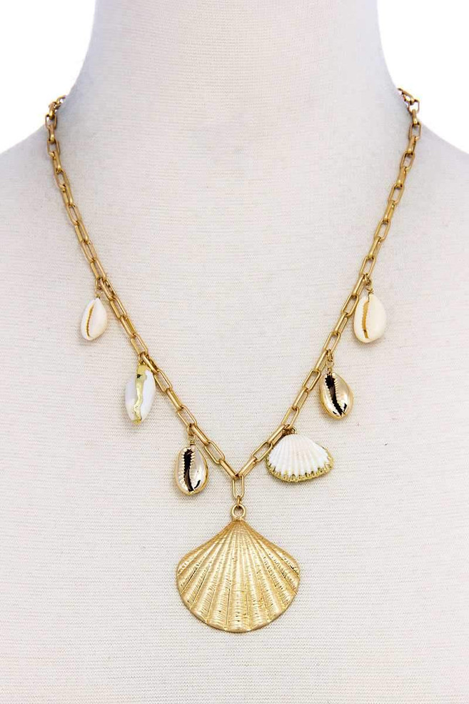 Trendy Fashion Chic Sea Life Shell Necklace