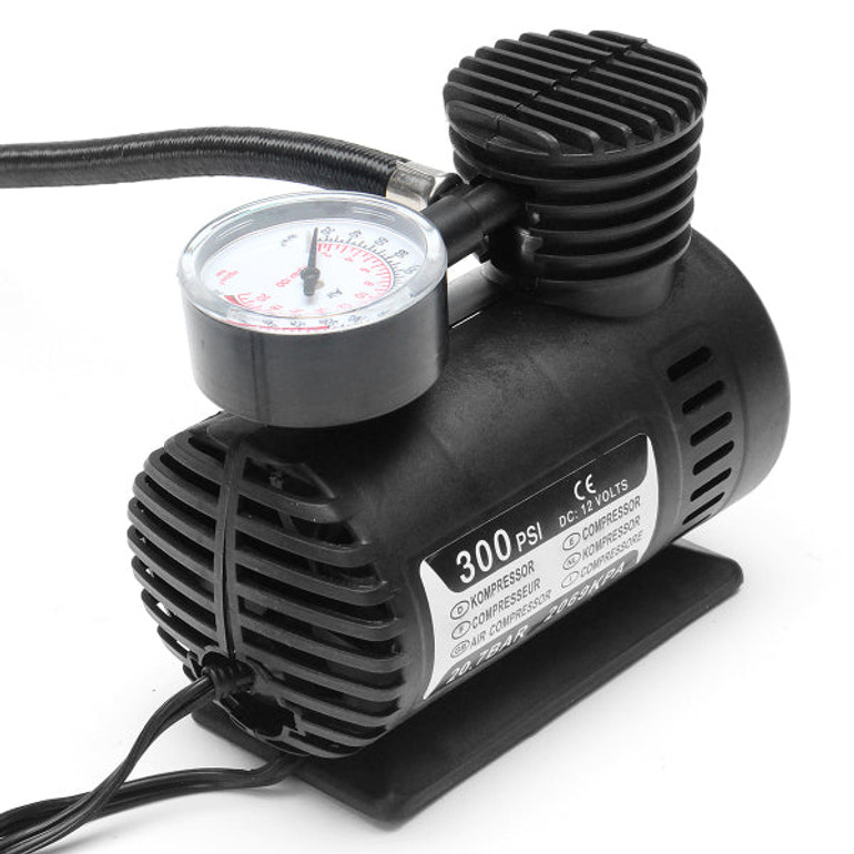 Portable Mini Air Compressor Vehicle Electric Tire Inflator Pump 12V 300 PSI