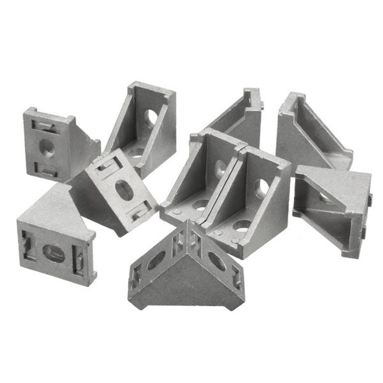 Suleve™ AJ28 10Pcs 2028 Aluminium Angle Corner Joint 20 Series Aluminum Extrusion 20x20mm Right Angle Bracket Furniture Fittings