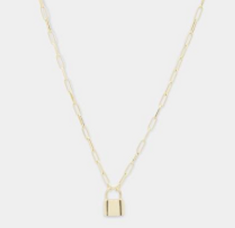 GORJANA - KARA PADLOCK CHARM NECKLACE