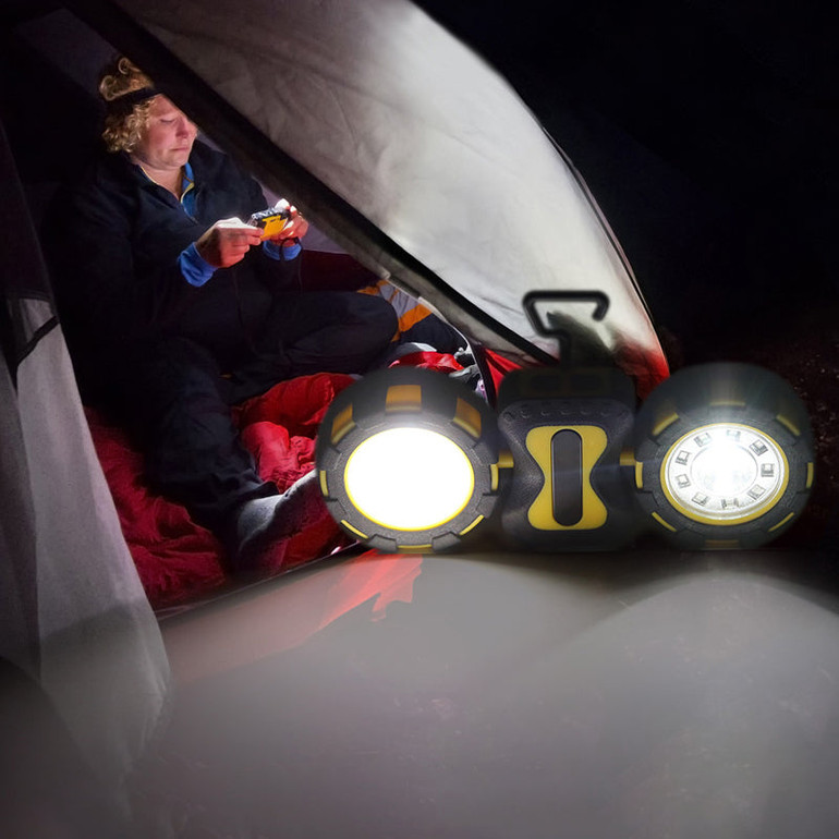 Xmund XD-SL11 500 Lumens 10W COB LED Camping Light Double Head Magnetic Hook Up 4 Modes Emergency Flashlight Searchlight