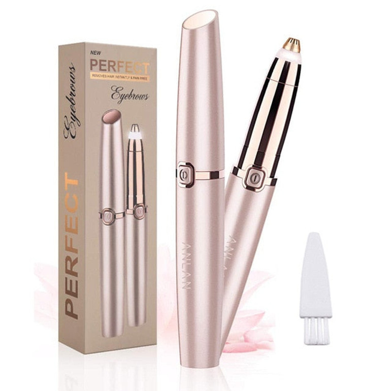 ANLAN Electric Eyebrow Trimmer Shaver Women Eyebrow Painless Hair Removal Pens Makeup Mini Eye Brow Razor Portable Hair Epilator