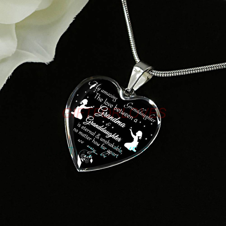 To my granddaughter: Birthday gifts for granddaughter, best gifts for granddaughter, special granddaughter necklace, grandma and granddaughter necklace, amazing granddaughter necklace, to my granddaughter necklace 505fDsn