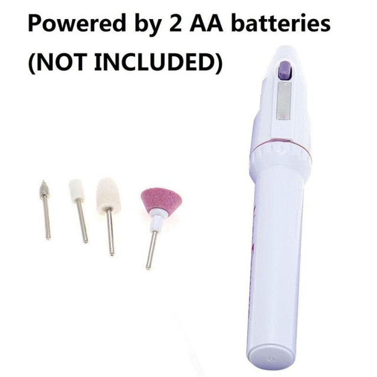 1Set Electric Nail Drill Machine Kit USB Charging Manicure