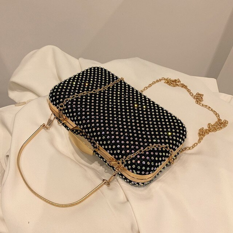 Luxury Diamond Cross Pattern Party Wedding Clutch Bag Purses and Handbags Women Shoulder Chain Bag Designer Bag 2021 Chain Bag
