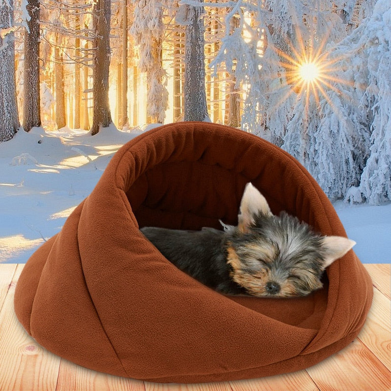 Warm cat/dog cave bed cushion mat