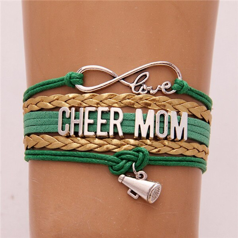 Infinity Love Cheer Mom Bracelet