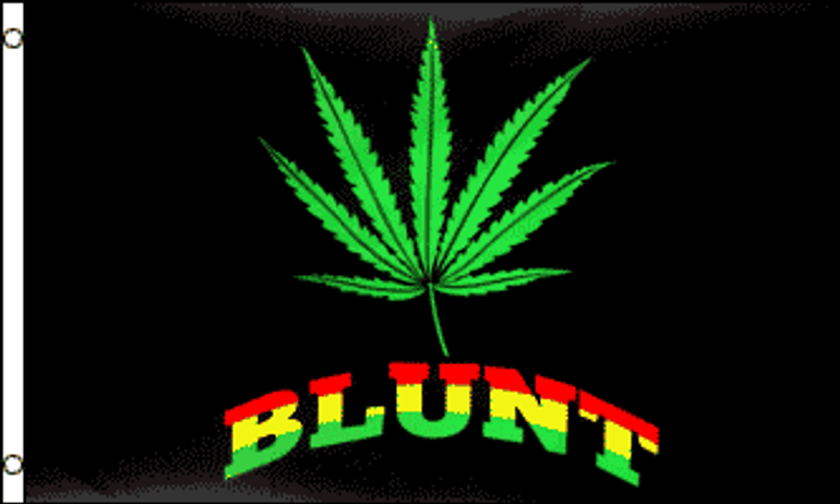 Marijuana Blunt Flag Polyester