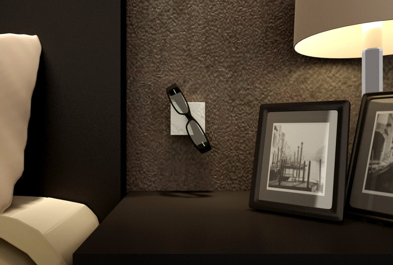 Carrara White Marble Wall Magnet