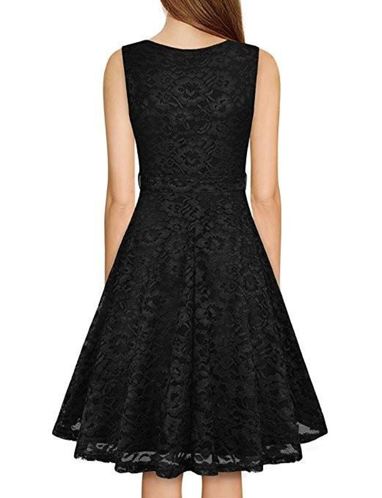 Black Sashes Draped Lace V-neck Bodycon Banquet Elegant Party Midi Dress