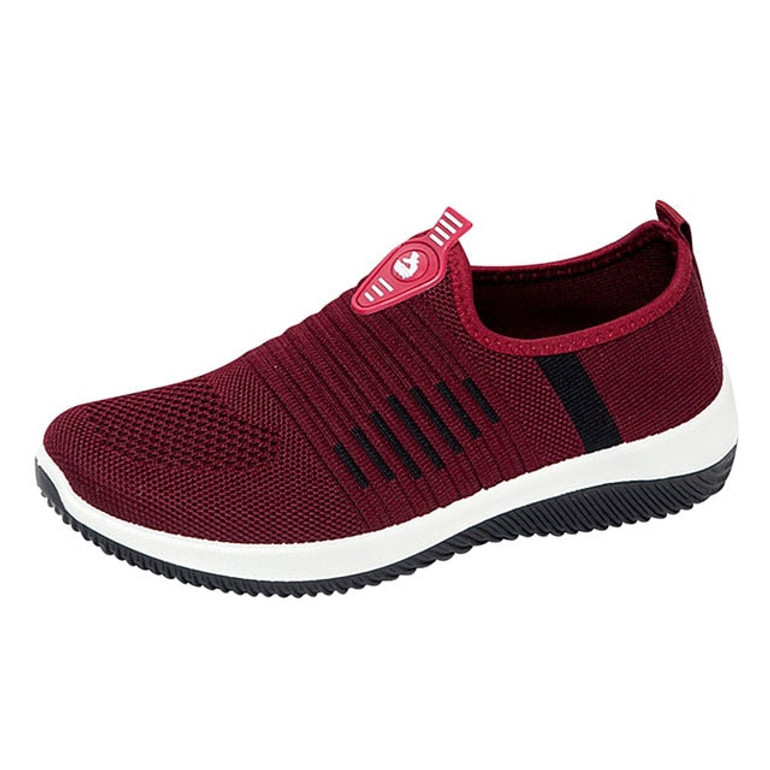 Women Shoes Summer Breathable Mesh Slip-On Sneakers