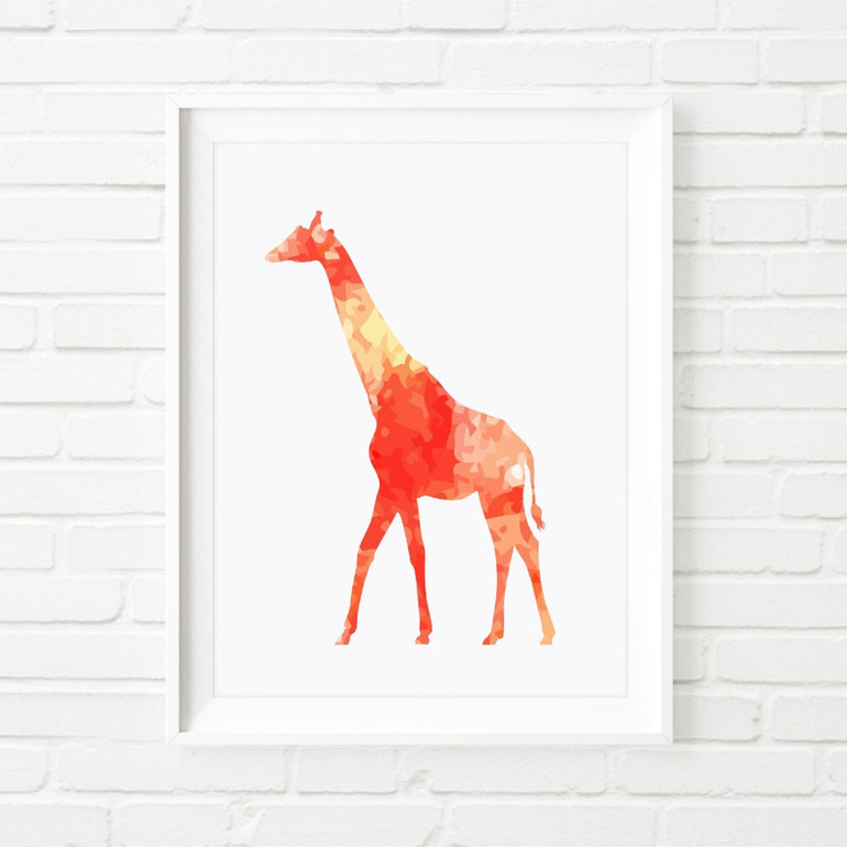 Vintage Giraffe Canvas Art Print Painting Poster, Wall Pictures For Home Decoration wall art decor,FA240