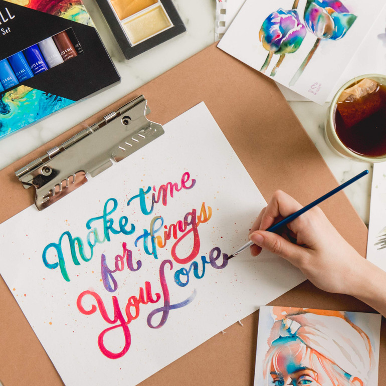 Paint Brushes 12 Set Professional Paint Brush Round Pointed Tip Nylon Hair Artist Acrylic Brush for Acrylic Watercolor Oil Painting by Crafts 4 ALL