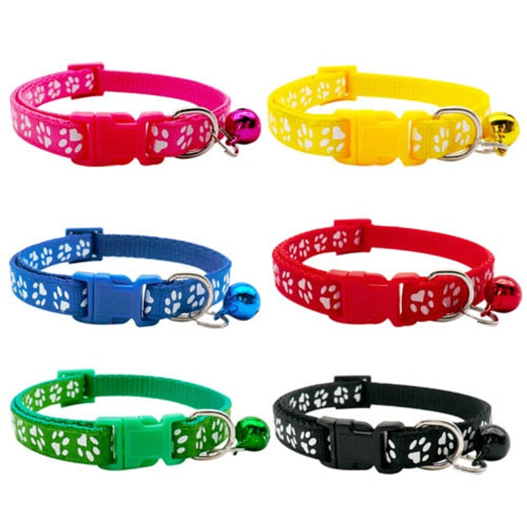 Wholesale 100Pcs Collars For Dog Collar With Bells Adjustable Necklace Pet Puppy kitten Collar Accessories Pet shop products