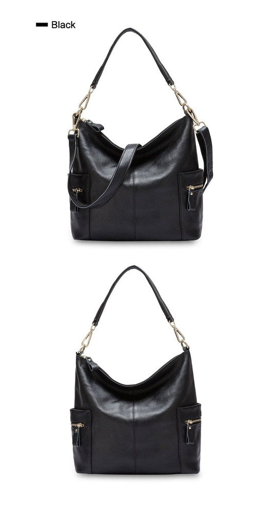 Handbag women 100% genuine leather charm shoulder large capacity messenger crossbody purse tote