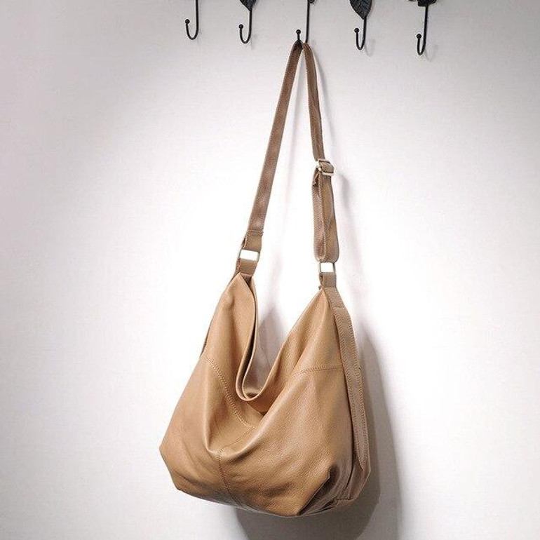 Handbags women luxury bags designer genuine leather fashion soft large casual hobo real cowhide messenger