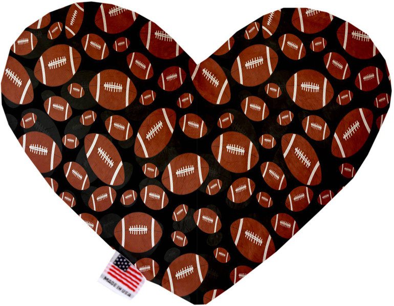 Footballs Inch Canvas Heart Dog Toy