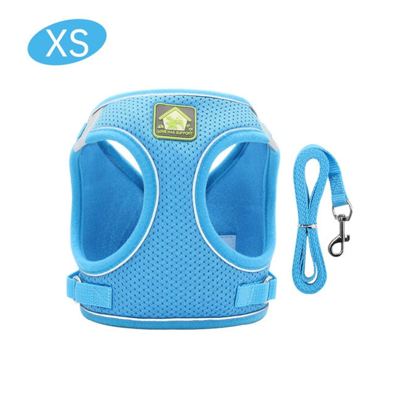 Dog Harness Vest Adjustable Soft Breathable Dog Harness Nylon Mesh Vest Harness Dogs Puppy Collar Cat Pet Dog Chest Strap