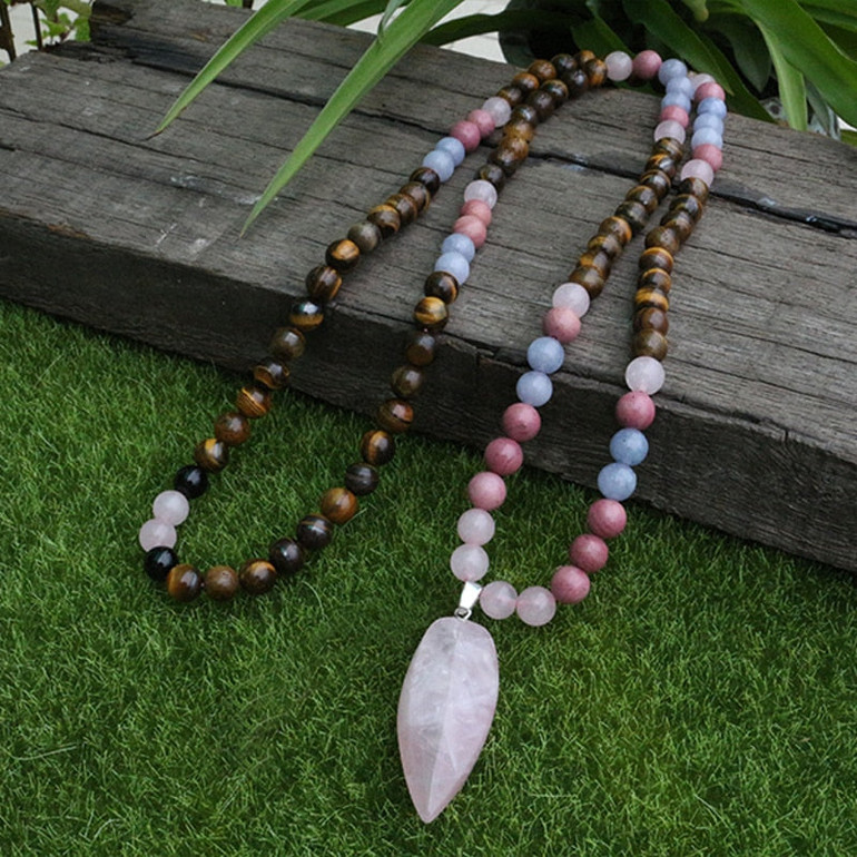 Love and Rose Quartz Necklace