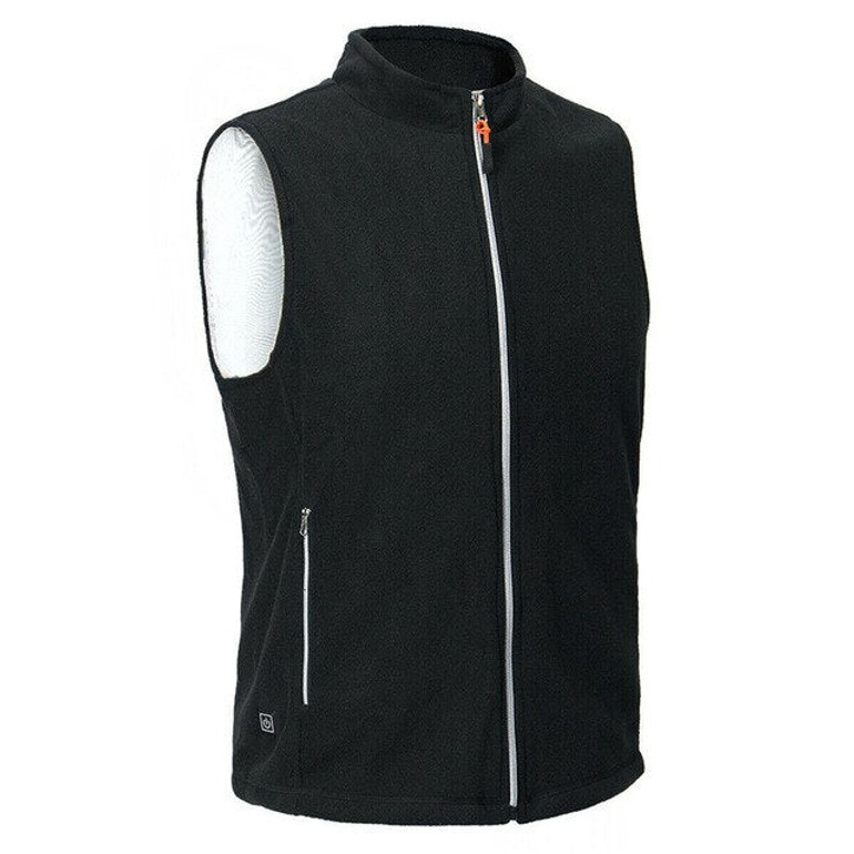 Men Autumn Winter Warm Electric Thermal Cloth Waistcoat Fish Hiking Outdoor USB Infrared Heating Vest Jacket