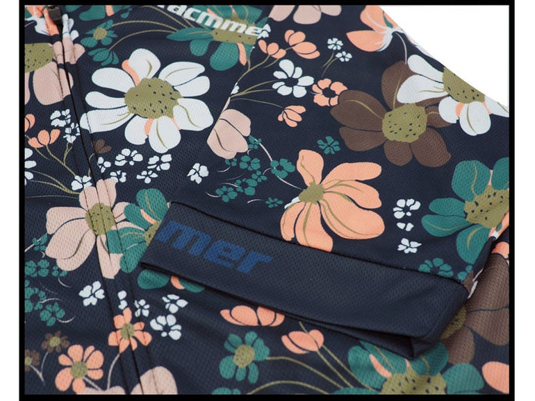 Racmmer Floral Short Sleeve Cycling Jersey