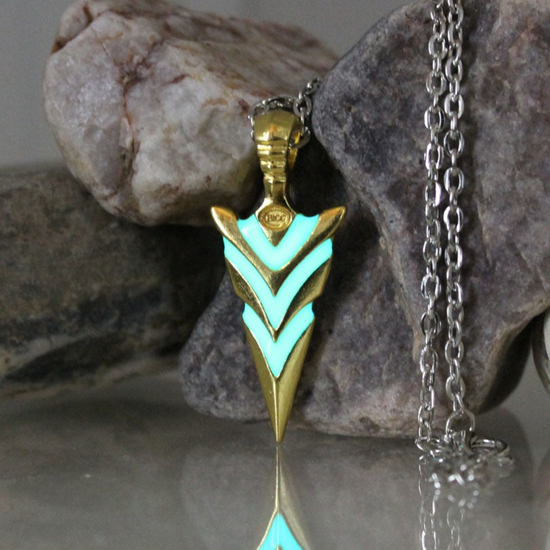 Glow In The Dark Arrowhead Necklace