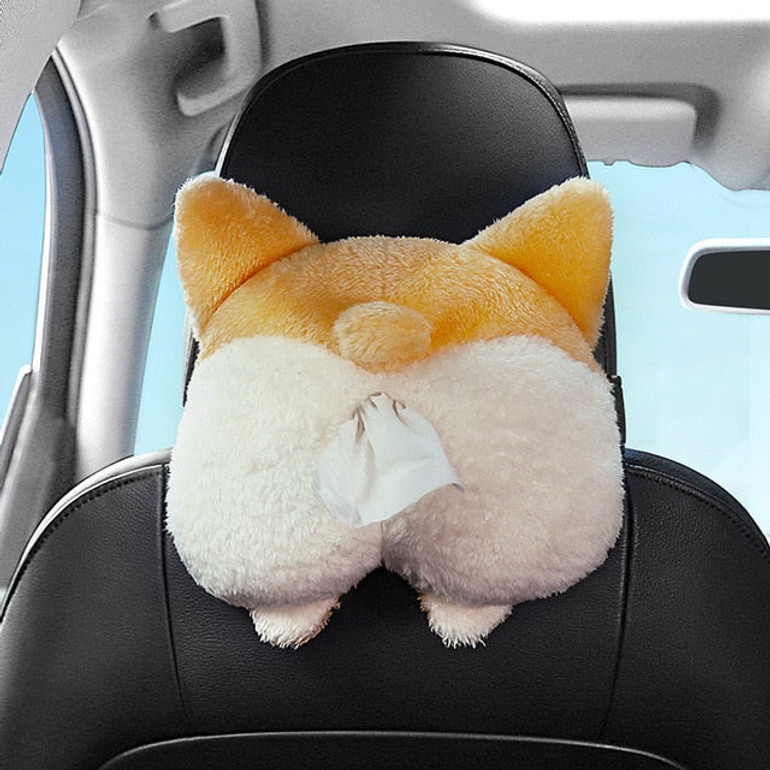 Corgi Butt Car Tissue Holder