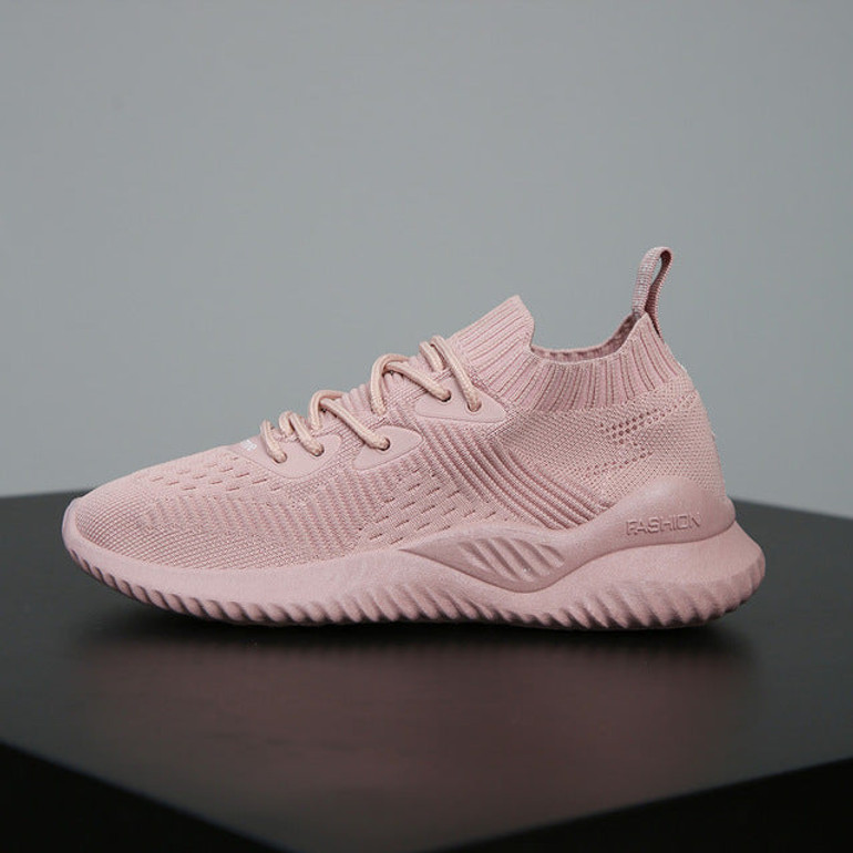 Women Shoes Plus Size 40 Women Vulcanize Shoes Fashion Slip On Sock Shoes Female Mesh White Sneakers Flat Casual Tenis Feminino