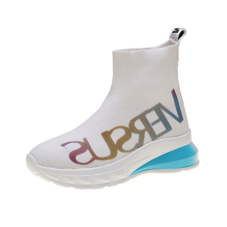 Slip on High Top Ladies Reflective Shoes Comfortable Flat Shoes Women Casual Shoes Sneakers Women Flats Autumn Women Shoes 2019