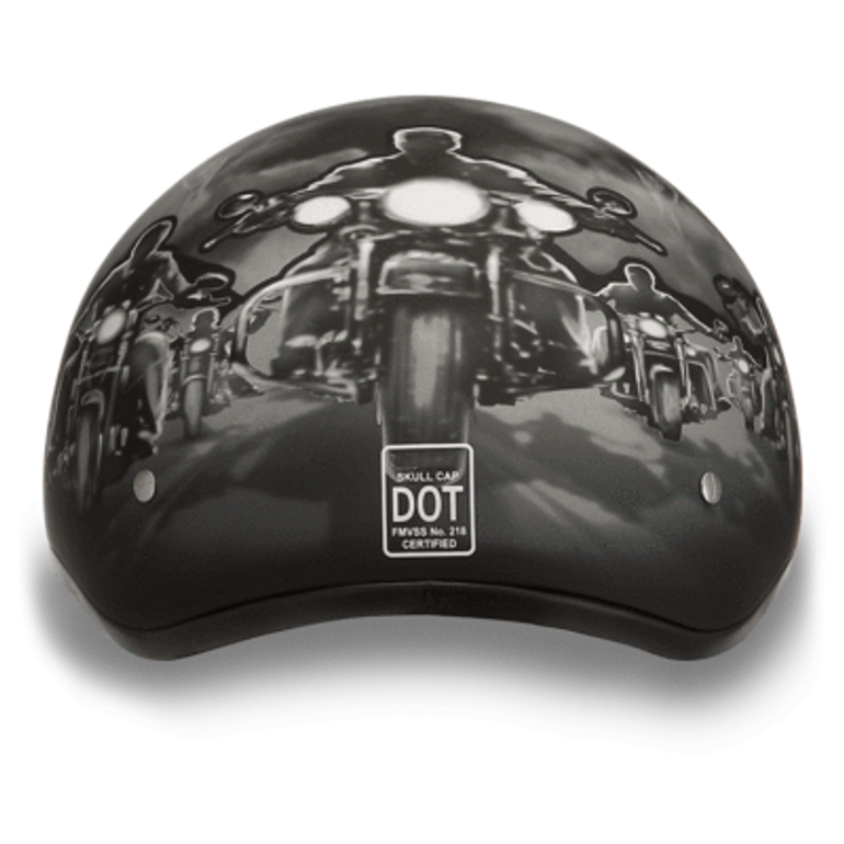 D.O.T Skull Guns Cap Helmet
