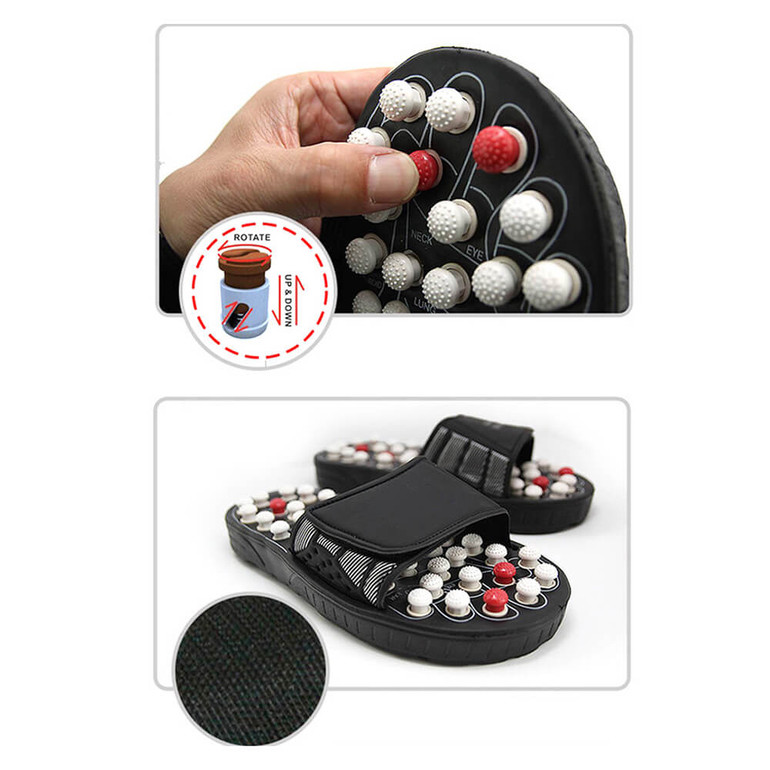 Foot Reflexology Acupuncture Therapy Massager Walk Stone Shoes