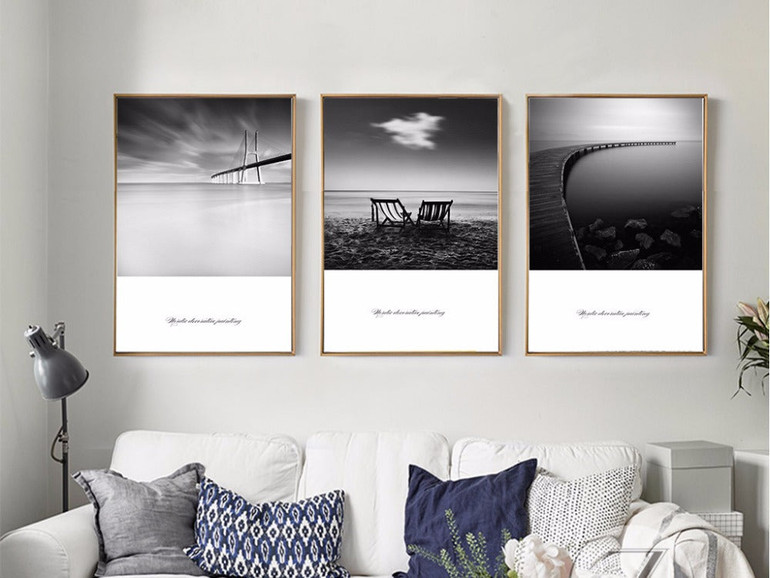 Modern Wall Art Oil Painting Black and White Decoration Painting Wall Pictures For Living Room Canvas Painting Poster And Prints